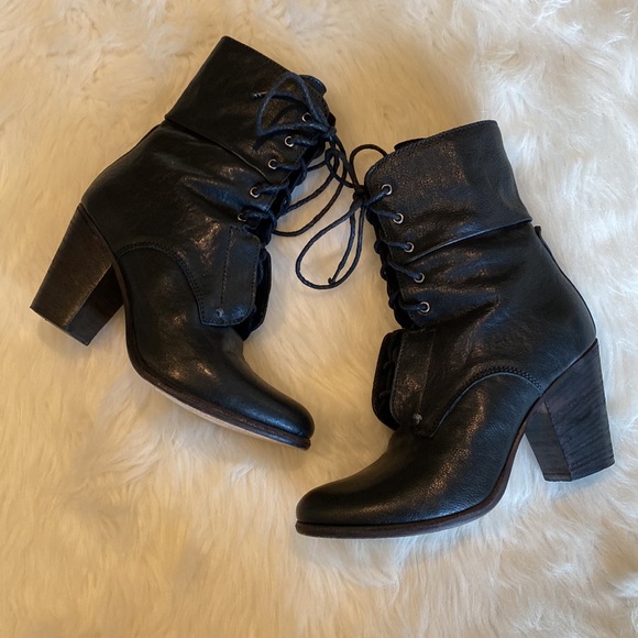 RAG & BONE Deacon Lace Up Black Leather Boot - Picture 5 of 11